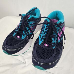 Brooks Addiction 13 Running Shoes Women's Size 8 B Blue Teal Purple Lace Up